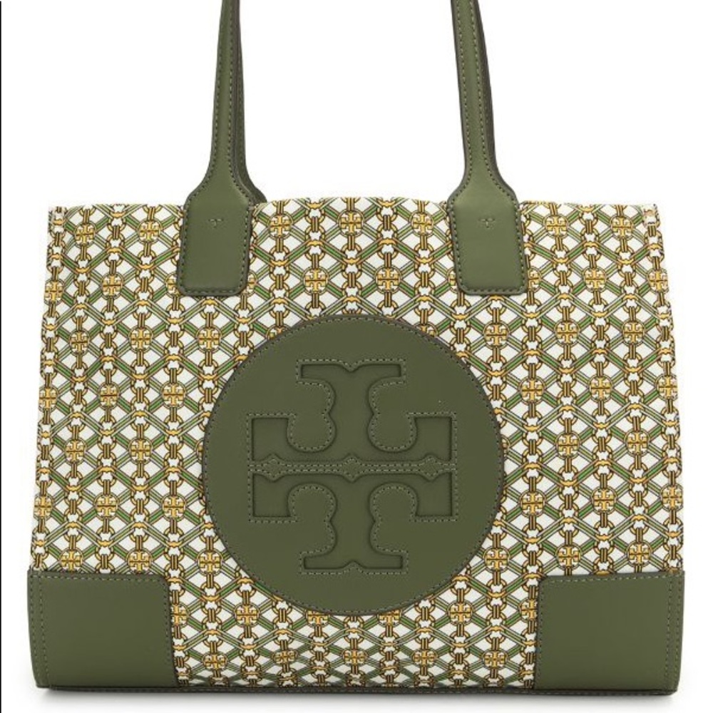 Tory Burch❤️NEW🌼Ella tote green/yellow Gemini
